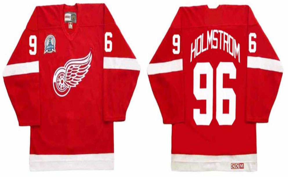 2019 Men Detroit Red Wings 96 Holmstrom Red CCM NHL jerseys